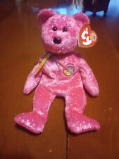 TY 10 Year Anniversary Pink Beanie Baby Of The Month DECADE Bear 2003 NEW