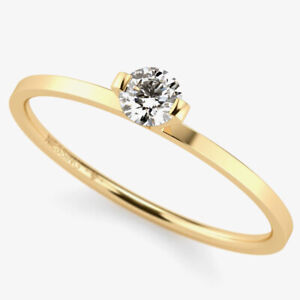 Niessing Princess 18ct Yellow Gold 0.16ct Diamond Solitaire Ring N301960