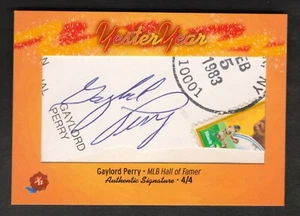 Gaylord Perry d 2022 HOF Signed Auto Cut 2024 Historic Autographs Yesteryear 4/4 - Picture 1 of 2