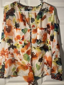 Kut From The Kloth Women’s Size Medium Multi Colored Sheer Blouse - Picture 1 of 10
