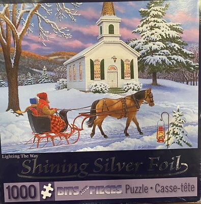 Bits & Pieces 1000 шт. головоломка, «Lighting the Way», Shining Silver Foil - Изображение 1 из 2