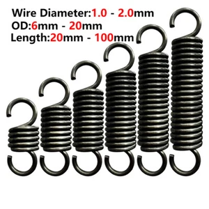 Wire Dia 1.0, Length 20-60mm Extension spring Tension Expansion Extending Spring - Picture 1 of 4