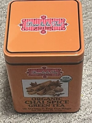 Té verde orgánico de especias Chai. 50 bolsas de té Foto 1 de 4