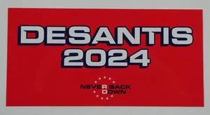 Pegatina parachoques original de campaña presidencial de DeSantis 2024 3,75x7,5 - Imagen 1 de 2