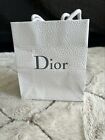 Sac à provisions réutilisable authentique en papier Dior poignée corde blanc 6" x 5" x 2,5"