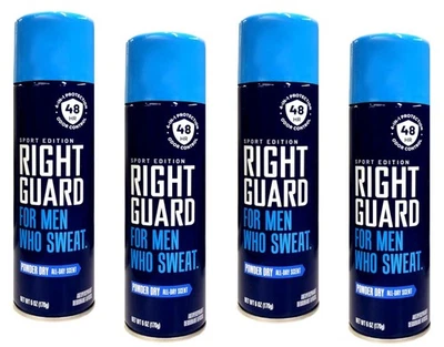 Right Guard Aerosol Sport Powder Dry Antiperspirant, 6 oz 6 Ounce (Pack of 4)  - Image 1 of 4