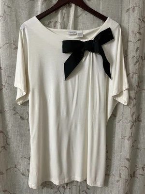 Spiegel Blouse Oversized Elastic Belt Winter White Size S - Image 1 of 4