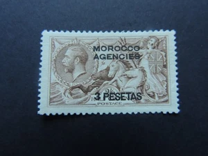 1918 Morocco Agencies 3p on 2s6d grey-brown Mounted Mint - Picture 1 of 2