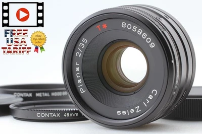 [MINT] Contax Carl Zeiss Planar G 35mm f/2 T* Lens Black for G1 G2 From JAPAN - Image 1 of 4