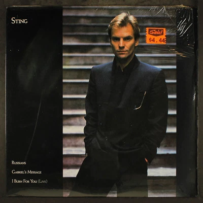 STING: russians +2 A&M 12" Single 33 RPM Sealed - Image 1 of 2