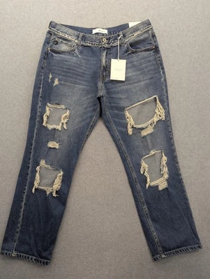 Pantalones de mezclilla rasgados KanCan Jeans para mujer 13 azules desgastados novio 100 % algodón Foto 1 de 4