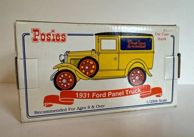 Banco fundido a presión Posies 1931 Ford Panel Truck escala 1/25 Foto 1 de 4