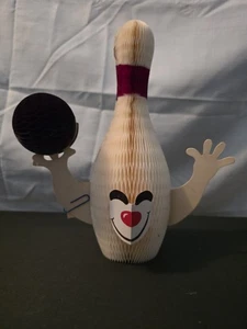 Vintage Honeycomb Bowling Pin Party Decoration Anthropomorphic Denmark Mid... - Picture 1 of 7