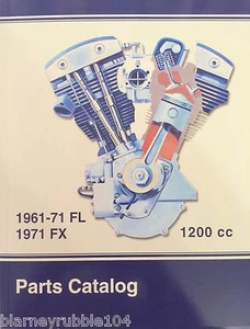 Libro de catálogo manual de piezas de Harley FLH 1961-71 cono nariz cabezal de pala  - Imagen 1 de 6