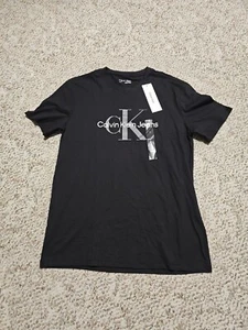 CALVIN KLEIN MSRP $54.99 MEN'S BLACK CREW NECK SHORT SLEEVE T-SHIRT Small - Picture 1 of 2