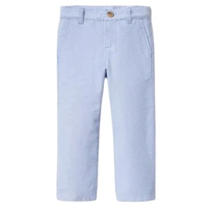 NWT Janie and Jack Boys Blue Oxford Cotton Dress Pants Classic Spring Summer - Picture 1 of 9