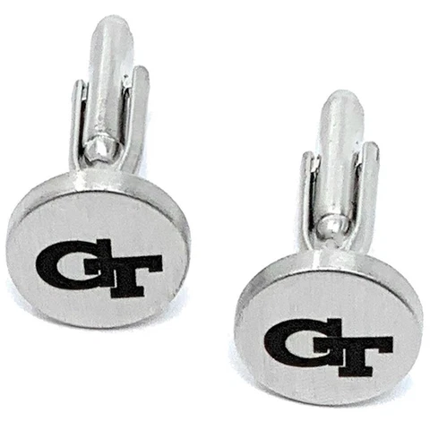 Georgia Tech GT Cuff Links Silver Cufflink Set Cover
