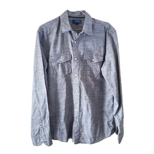 Apt. 9 Dark Gray Button Front Long Sleeve Shirt with Pockets - Picture 1 of 3