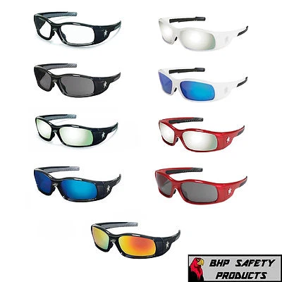 MCR CREWS SWAGGER SAFETY GLASSES SUNGLASSES WORK SPORT EYEWEAR ANSI Z87 1/PAIR - Image 1 of 3