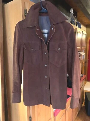 ****RARE FIND GRUNGE Vintage BERMAN Swede Snap Jacket/ Shirt X S - Image 1 of 4