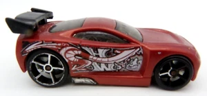 Rojo Oscuro Hot Wheels Mattel Power Rage Die Cast Toy Car Stunt Team 2007 Suelto - Imagen 1 de 5