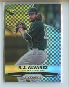 2015 Panini Prizms Black and White Checker #199 R.J. ALVAREZ RC SER# 147/149