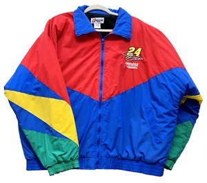 Vtg Jeff Gordan Rainbow Nascar Racing Puffy Jacket Henderick Motorsports Large - Bild 1 von 24