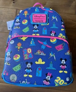 NEU 2024 Disney World Loungefly Mickey Minnie Figment 4 Parks Mini Rucksack Neu mit Etikett - Bild 1 von 7