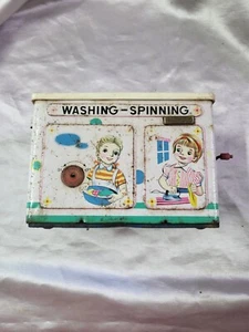 Vintage 1960s STS Washer & Dryer Japan wined up Operated Tin Toy - Picture 1 of 6