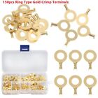 Ring Gold Lug Wire Cable Connector Crimp Terminals Non-insulated Assortment Kit