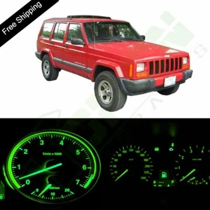 Green LED Instrument Gauge Cluster Light Bulb Kit For 1997-2001 Jeep Cherokee XJ - Picture 1 of 9