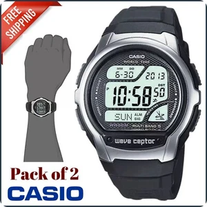 Casio Hombres Wave Ceptor Hora Mundial Radio Control LCD Reloj Retro WV-58U-1AVES - Imagen 1 de 9