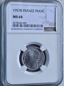 France 1 Franc 1957B NGC MS 64 - Picture 1 of 2