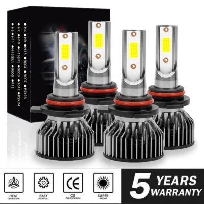Combo bombilla de faro LED de haz alto bajo 4X 9005 9006 para Toyota Corolla 2001-2013 Foto 1 de 4