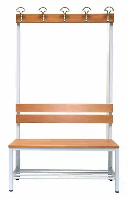 Szagato Garderobenbank mit Haken und Schuhrost 100x30 Sitzbank Umkleidesitzbank - Bild 1 von 2