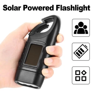 Portable Hand Crank Dynamo Camping Led Light Rechargeable Lighting Solar Torch - Picture 1 of 12