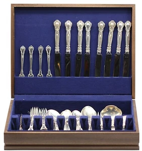 Gorham Sterling Silver Sixty-Two Piece Flatware Service - Picture 1 of 9