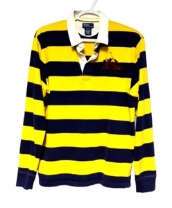 Polo Ralph Lauren Shirt Dual Match Big Pony Boys Size XL (18-20) Blue & Yellow - Picture 1 of 9