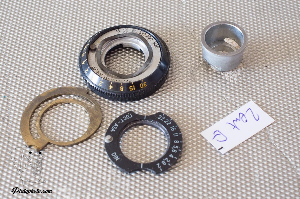 ISO RING / ASA DIAL FOR ZENIT E / 11 BLACK BLACK - Image 1 of 1