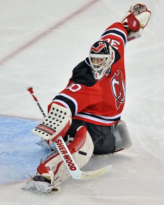 Póster impreso foto hockey de los New Jersey Devils Martin 'Marty' Brodeur 8x10 patio 2018 Foto 1 de 1