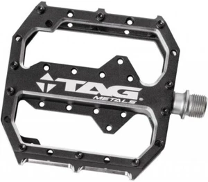 TAG Metals T1 Pedali CNC Nero Mountain Bike Grande Piattaforma Piatta MTB - Foto 1 di 3