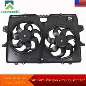 Cooling Fan Assembly For 2008-2012 Ford Escape 2.3L 2.5L Engine Dual Fan Type - Picture 1 of 9