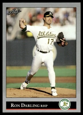 1992 Leaf #447 Ron Darling Oakland Athletics - Image 1 of 2