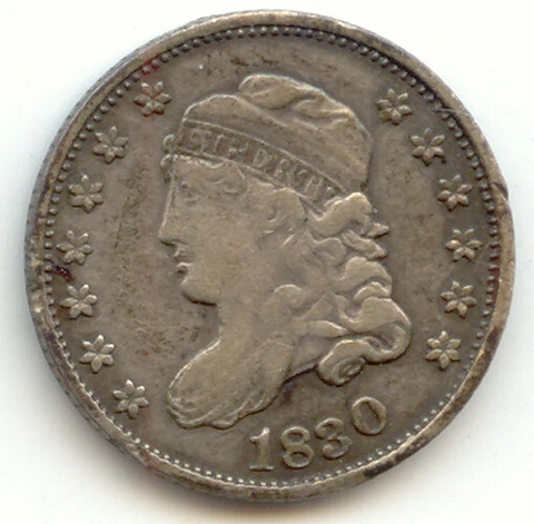 1830 Capped Bust Half Dime, VF Details Cover