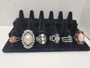 Konvolut 6 Stretchringe passend für die meisten süßen Modeschmuck  - Bild 1 von 14