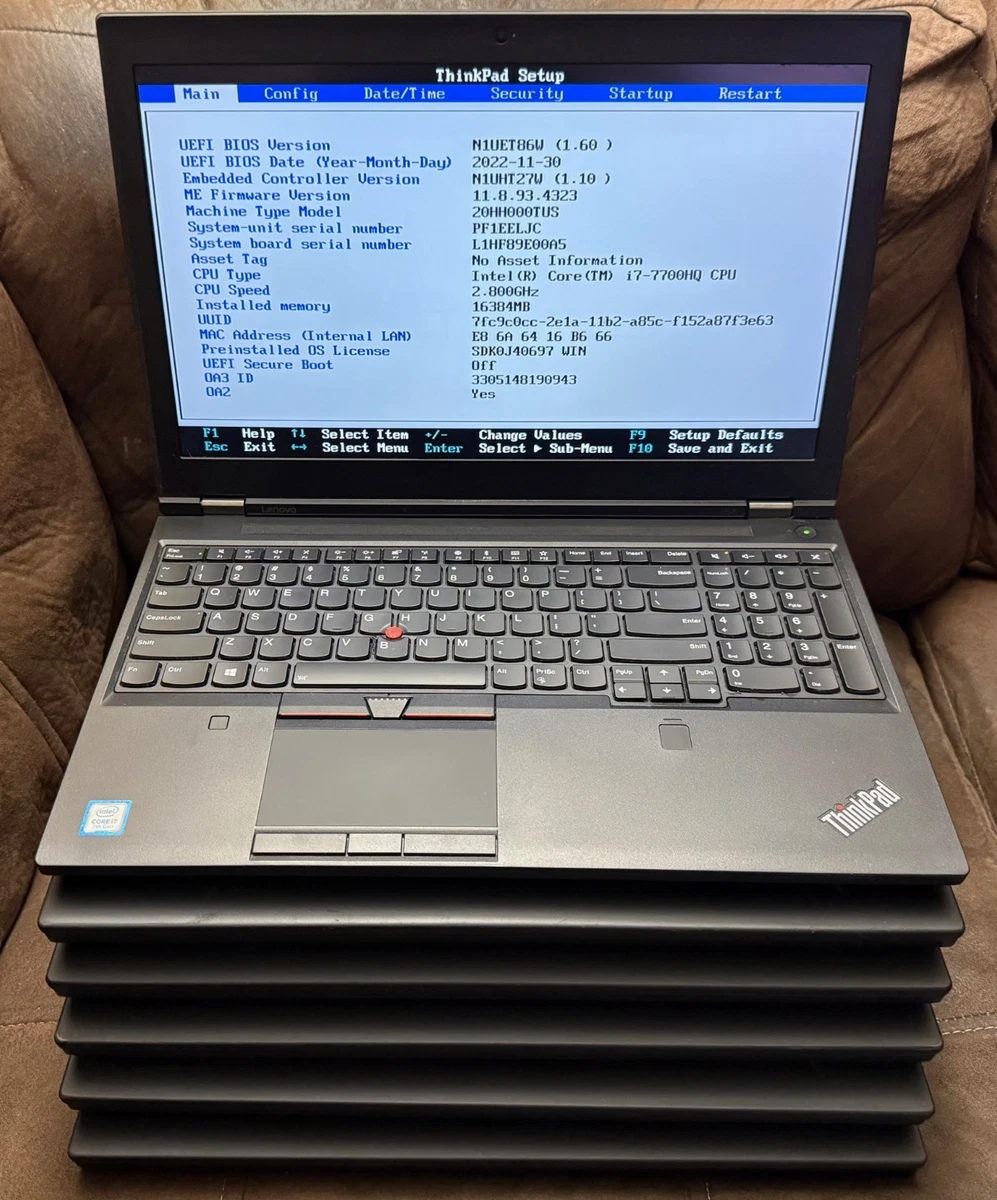 Lenovo Intel Core i7 7th Gen. 16 GB RAM PC Laptops & Netbooks for
