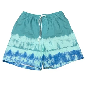 Huk Mens SIze S Performance Fishing / Swim Shorts Salt Dye Design Mesh Lined NWT - Picture 1 of 9
