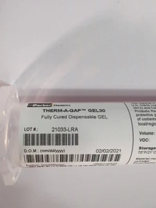 Parker Chomerics 65-02-GEL30-0030 Thermal Silicone Gel30 Paste Therm-A-Gap Gel - Afbeelding 1 van 7