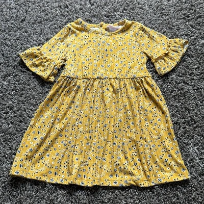 Vestido amarillo floral talla 2T Little Lass Foto 1 de 3