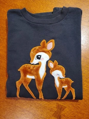 H&M Disney BAMBI GIRLS CREWNECK SWEATSHIRT SIZE M (8) Black Kids - Image 1 of 4